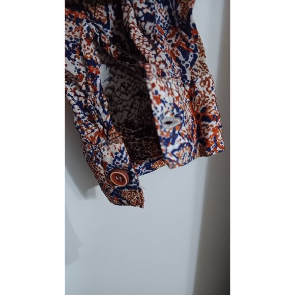 Mast 1883 Large Multicolor Snakeskin Lightweight Classic Business Casual Top - Picture 6 of 7